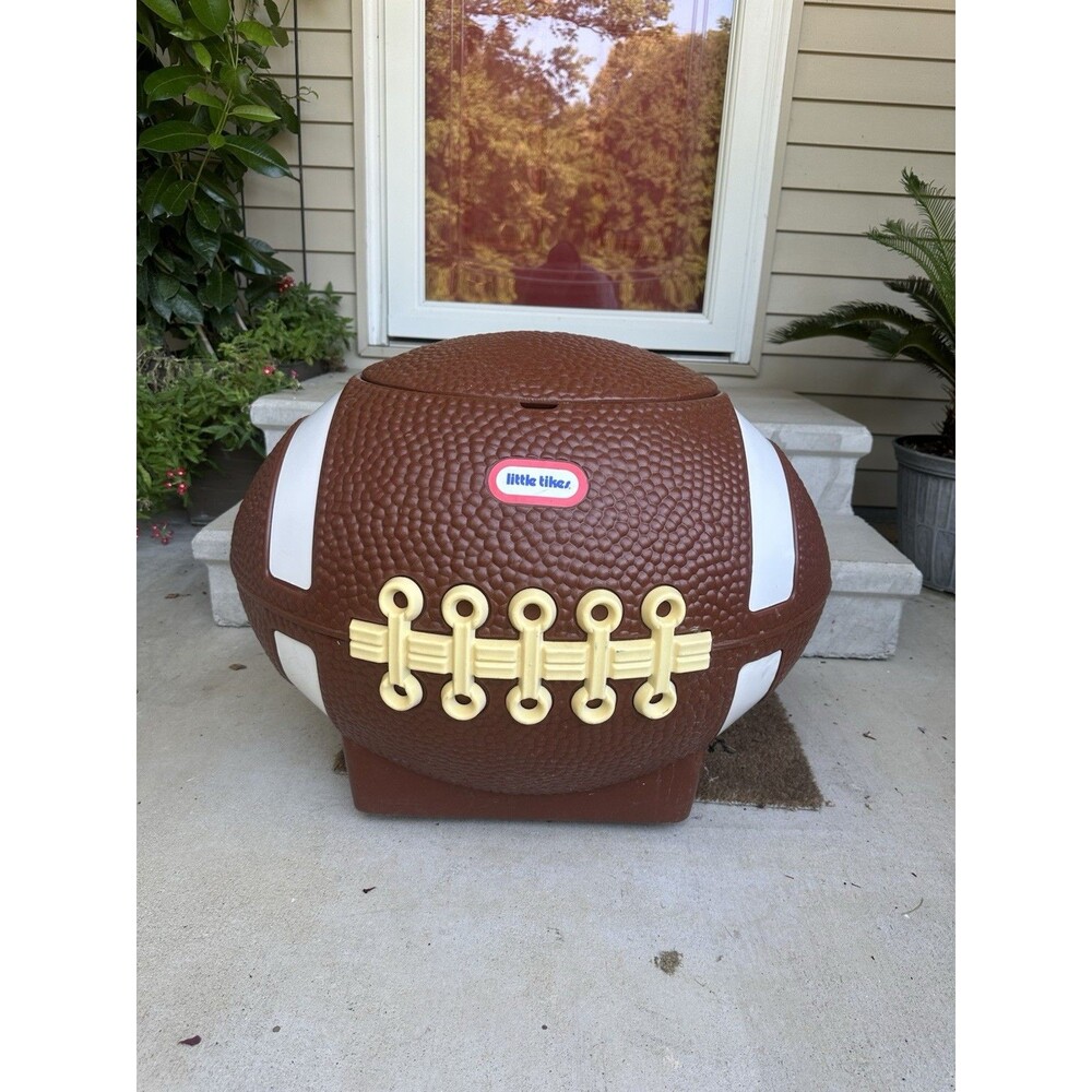 Vintage 1975 Little Tikes Football Toy Chest Tailgating Cooler Toy Box Man Cave